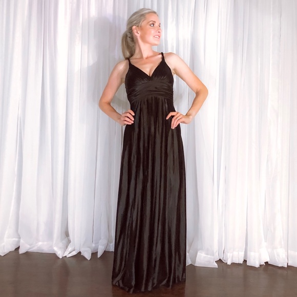 Black Formal Bridesmaid Homecoming Prom Dress - Picture 3 of 8